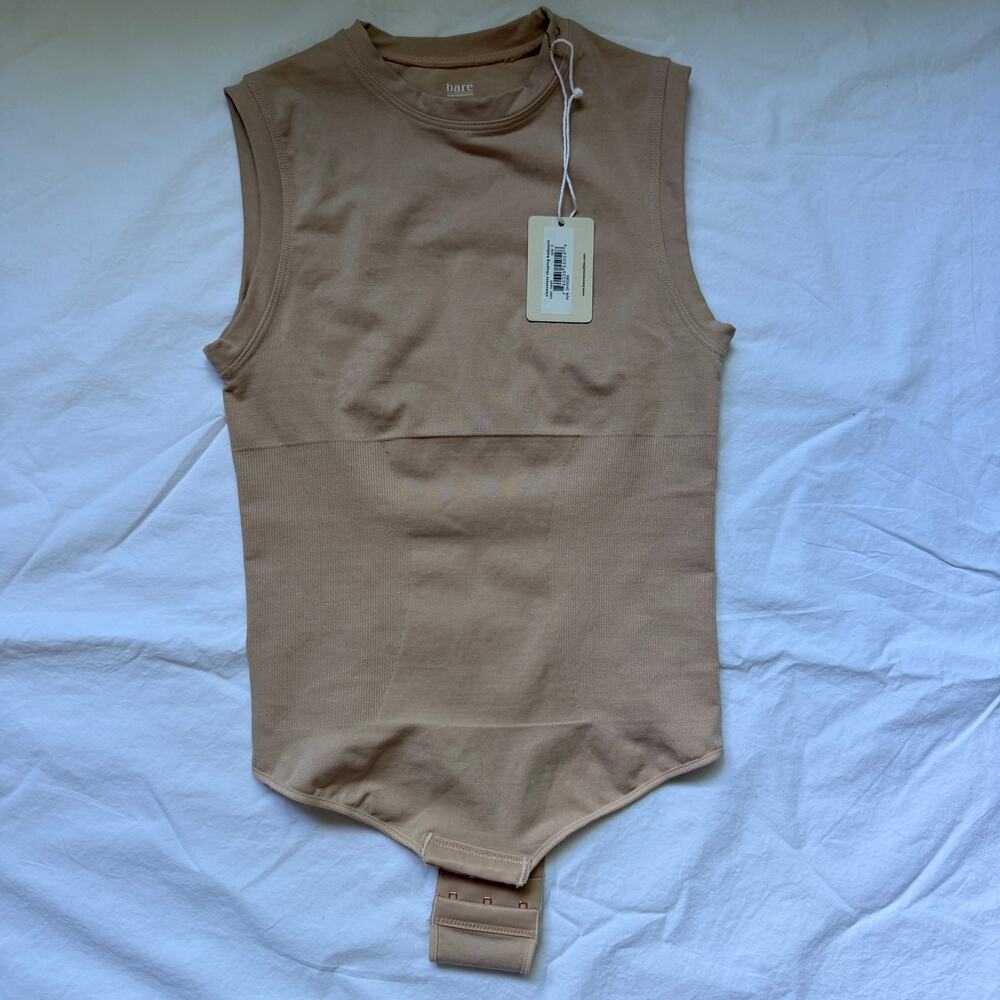 NWT Bare Necessities Shaping Bodysuit Size S Hazel Sleeveless Thong Shaper